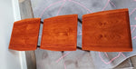 REFINISHED Danish Mid Century Modern 3 Teak Nesting Tables by Mobelintarsia 5