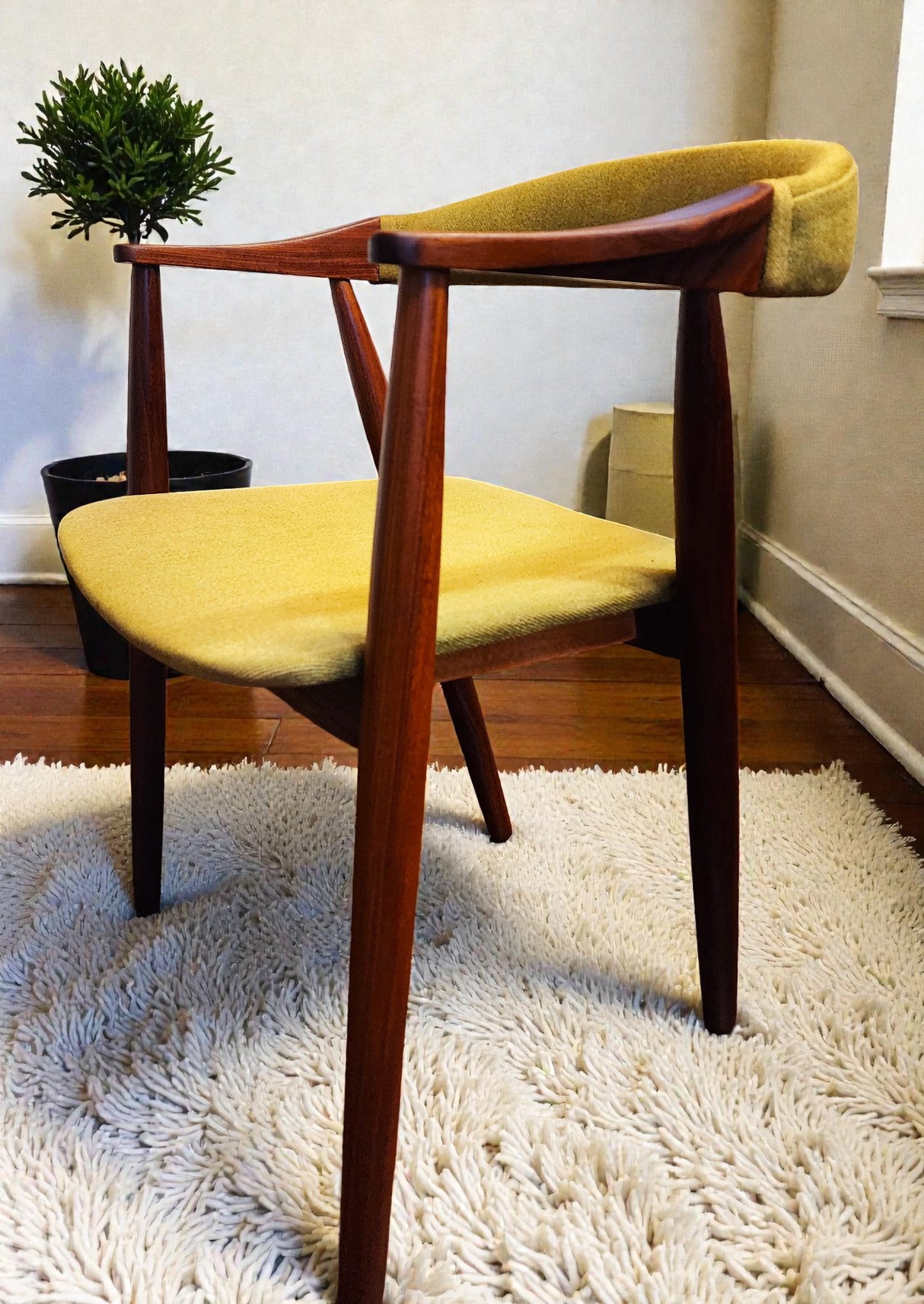 REFINISHED Danish Mid Century Modern Teak Armchair by Th. Harlev