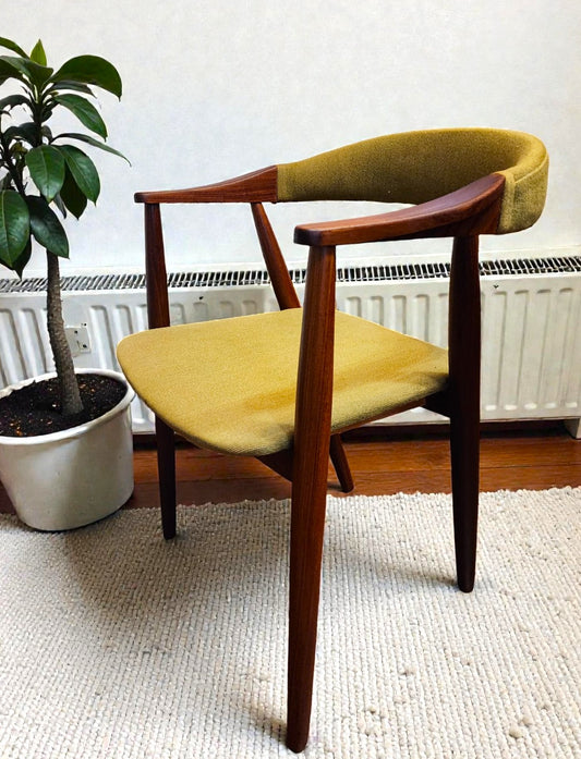 REFINISHED Danish Mid Century Modern Teak Armchair by Th. Harlev