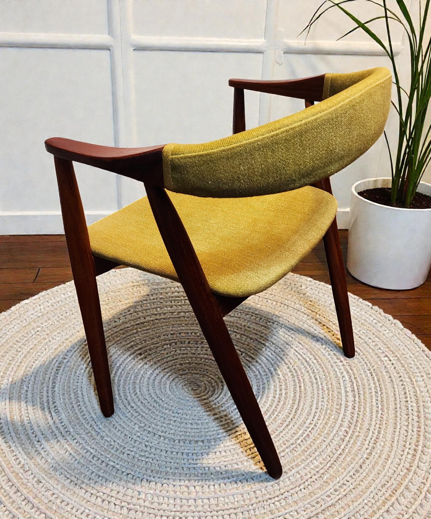 REFINISHED Danish Mid Century Modern Teak Armchair by Th. Harlev