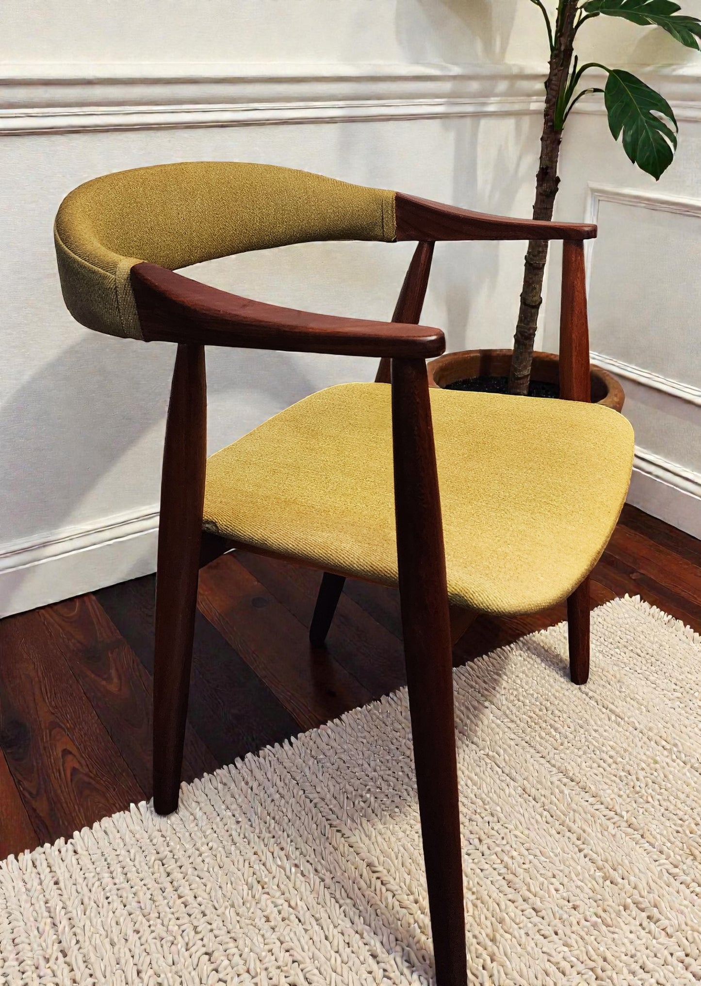 REFINISHED Danish Mid Century Modern Teak Armchair by Th. Harlev