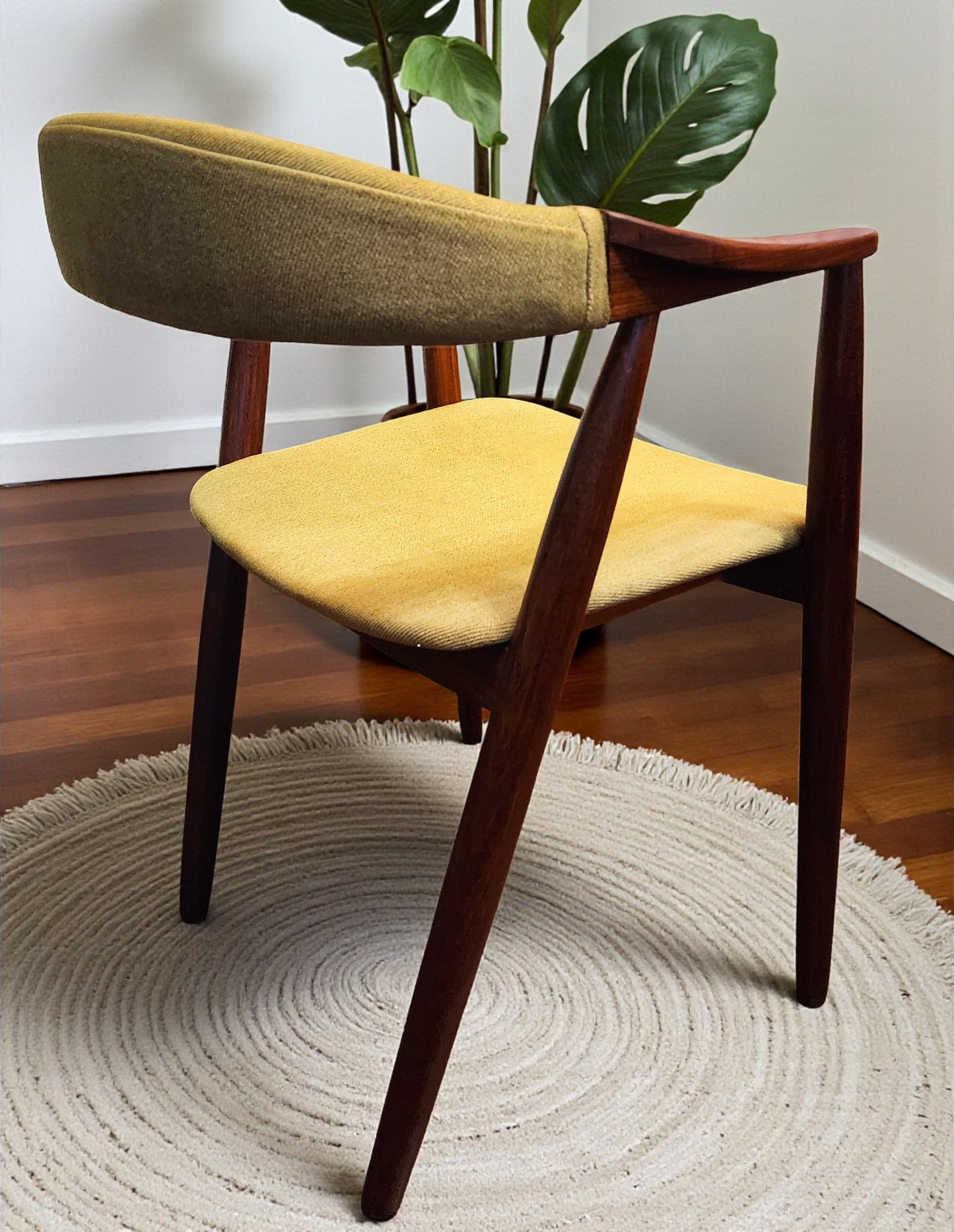 REFINISHED Danish Mid Century Modern Teak Armchair by Th. Harlev