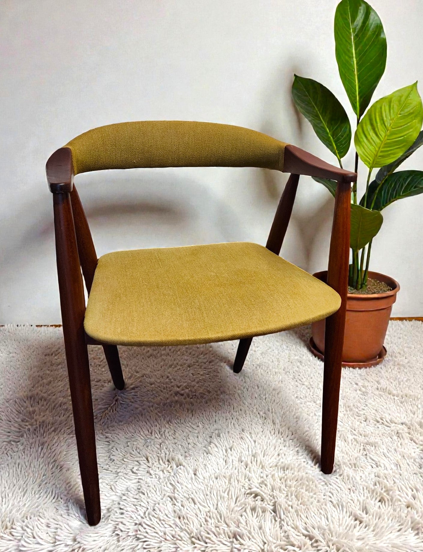 REFINISHED Danish Mid Century Modern Teak Armchair by Th. Harlev