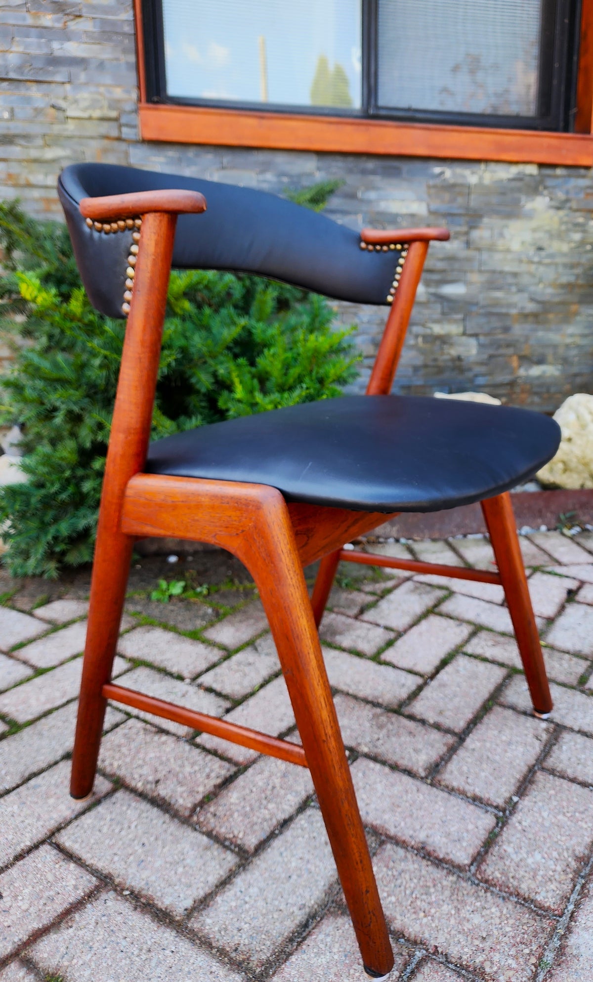 REFINISHED REUPHOLSTERED MCM Teak Armchair by Kai Kristiansen for Korup Stolefabrik, 3 available
