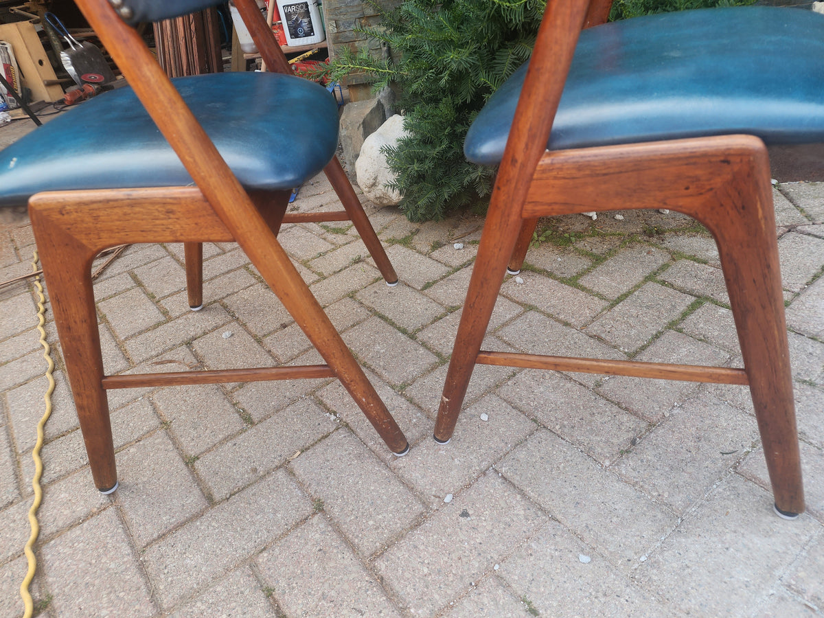 REFINISHED REUPHOLSTERED MCM Teak Armchair by Kai Kristiansen for Korup Stolefabrik, 3 available