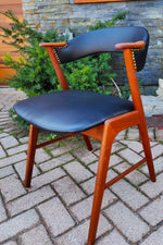 REFINISHED REUPHOLSTERED MCM Teak Armchair by Kai Kristiansen for Korup Stolefabrik, 3 available 3