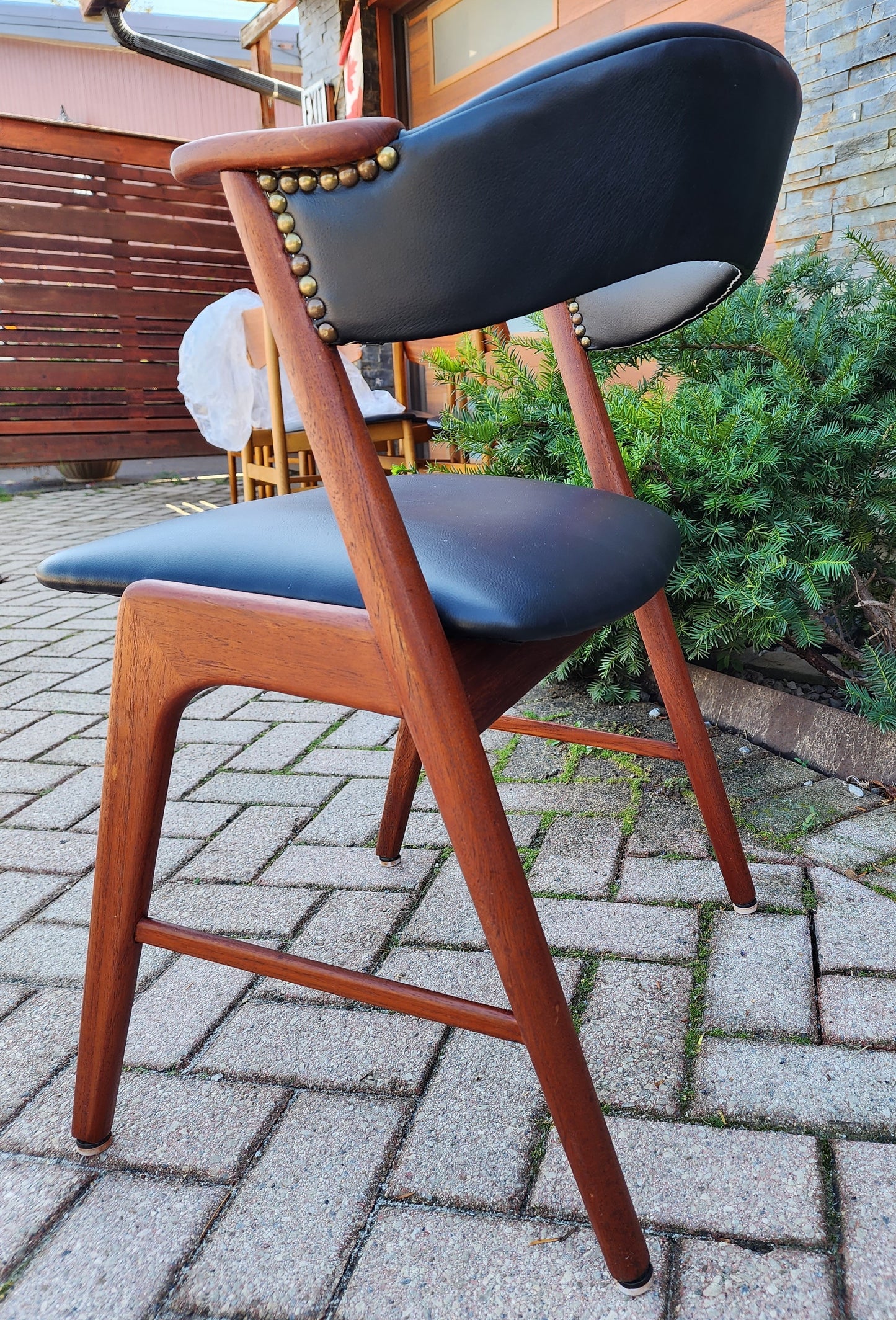 REFINISHED REUPHOLSTERED MCM Teak Armchair by Kai Kristiansen for Korup Stolefabrik, 3 available