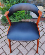 REFINISHED REUPHOLSTERED MCM Teak Armchair by Kai Kristiansen for Korup Stolefabrik, 3 available 5