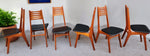6 RESTORED Danish Mid Century Modern Teak Chairs Model 83 by Boltinge 1