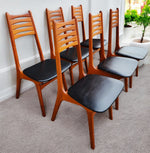 6 RESTORED Danish Mid Century Modern Teak Chairs Model 83 by Boltinge 6