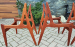Choose Fabric***REFINISHED Danish Mid Century Modern Teak Chairs Swivel-Back by Arne Vodder 16