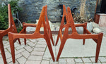 Choose Fabric***REFINISHED Danish Mid Century Modern Teak Chairs Swivel-Back by Arne Vodder 17