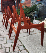 Choose Fabric***REFINISHED Danish Mid Century Modern Teak Chairs Swivel-Back by Arne Vodder 3