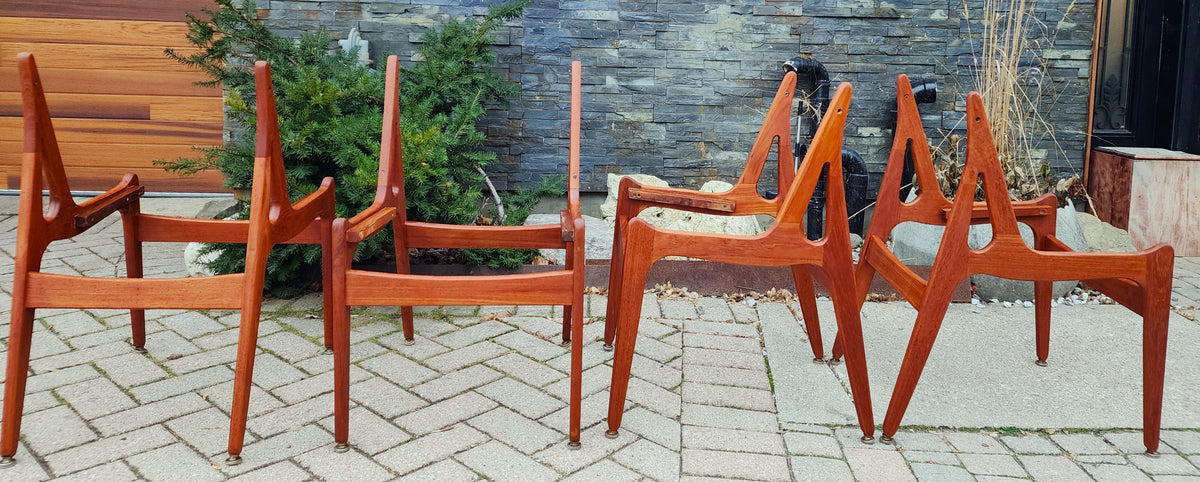 Choose Fabric***REFINISHED Danish Mid Century Modern Teak Chairs Swivel-Back by Arne Vodder
