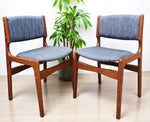 6  REFINISHED REUPHOLSTERED Danish Mid Century Modern Teak Chairs by Eric Buch 13