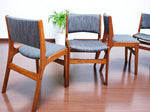6  REFINISHED REUPHOLSTERED Danish Mid Century Modern Teak Chairs by Eric Buch 14