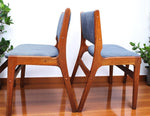 6  REFINISHED REUPHOLSTERED Danish Mid Century Modern Teak Chairs by Eric Buch 6