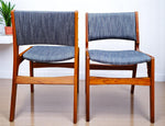 6  REFINISHED REUPHOLSTERED Danish Mid Century Modern Teak Chairs by Eric Buch 8