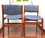 6  REFINISHED REUPHOLSTERED Danish Mid Century Modern Teak Chairs by Eric Buch 10