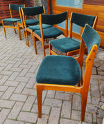 6 RESTORED REUPHOLSTERED in wool mohair Danish Mid Century Modern Teak Chairs by Erik Buch 13
