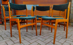 6 RESTORED REUPHOLSTERED in wool mohair Danish Mid Century Modern Teak Chairs by Erik Buch 6