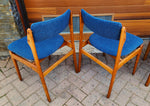 4 REFINISHED REUPHOLSTERED Danish Mid Century Modern Teak Chairs by Erik Buch 7