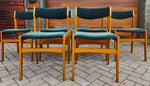 6 RESTORED REUPHOLSTERED in wool mohair Danish Mid Century Modern Teak Chairs by Erik Buch 9