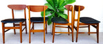 4 RESTORED Danish Mid Century Modern Teak Chairs by Farstrup 1