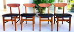 4 RESTORED Danish Mid Century Modern Teak Chairs by Farstrup 2