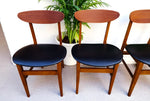 4 RESTORED Danish Mid Century Modern Teak Chairs by Farstrup 5