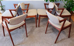 6 Danish Mid Century Modern Teak Chairs by Kai Kristiansen, Model 42 6