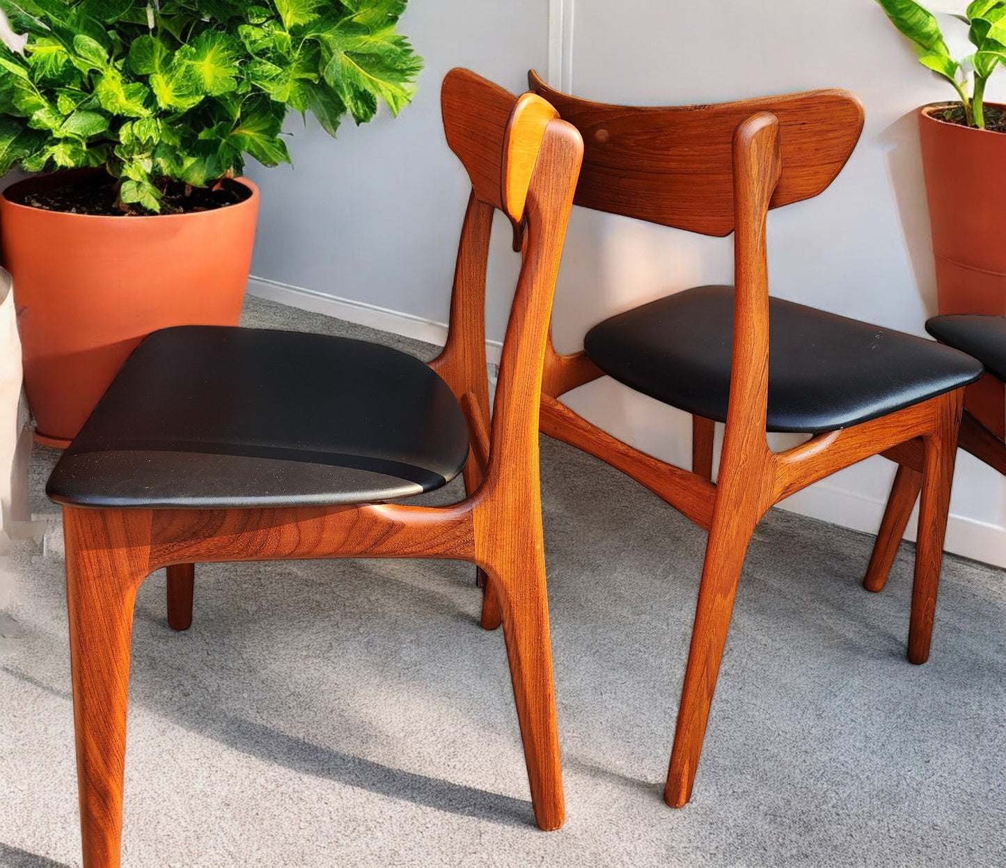 6 RESTORED Danish Mid Century Modern Teak Chairs by Schønning & Elgaard