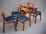 6 RESTORED REUPHOLSTERED Danish Mid Century Modern Teak Chairs by Schønning & Elgaard 8