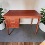 REFINISHED Danish Mid Century Modern Teak Desk Free-Standing 7