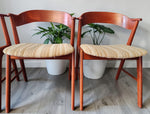 REFINISHED Danish MCM Teak Armchairs by Kai Kristiansen model 32 12