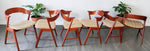REFINISHED Danish MCM Teak Armchairs by Kai Kristiansen model 32 4