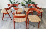 REFINISHED Danish MCM Teak Armchairs by Kai Kristiansen model 32 5