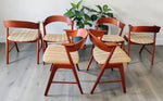 REFINISHED Danish MCM Teak Armchairs by Kai Kristiansen model 32 6