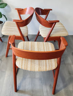 REFINISHED Danish MCM Teak Armchairs by Kai Kristiansen model 32 9