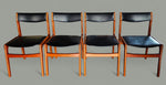 4 RESTORED Danish MCM Teak Chairs by Erik Buch for Anderstrup 1