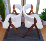 6 REFINISHED Danish Mid Century Modern Teak A -frame Chairs by TH Harlev 5