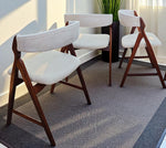 6 REFINISHED Danish Mid Century Modern Teak A -frame Chairs by TH Harlev 8