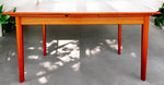 REFINISHED Danish MCM Teak Table Draw Leaf Surfboard Shape by DYRLUND 59