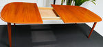 REFINISHED Danish MCM Teak Table w 2 Leaves Selfstoring 59.5