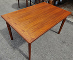 REFINISHED Danish MCM Teak Draw Leaf Table by H. Kjaernulf 51