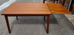 REFINISHED Danish MCM Teak Draw Leaf Table by H. Kjaernulf 51