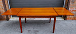 REFINISHED Danish MCM Teak Draw Leaf Table by H. Kjaernulf  51