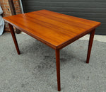 REFINISHED Danish MCM Teak Draw Leaf Table by H. Kjaernulf  51