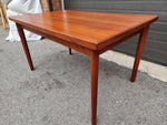 REFINISHED Danish MCM Teak Draw Leaf Table by H. Kjaernulf  51