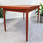 REFINISHED Danish Mid Century Modern Teak Draw Leaf Table 51